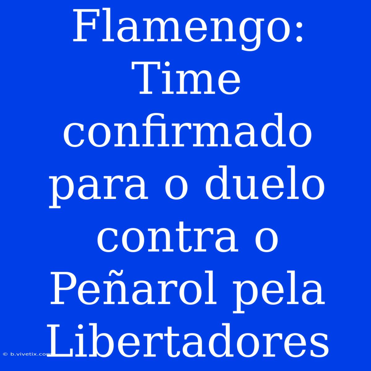 Flamengo: Time Confirmado Para O Duelo Contra O Peñarol Pela Libertadores