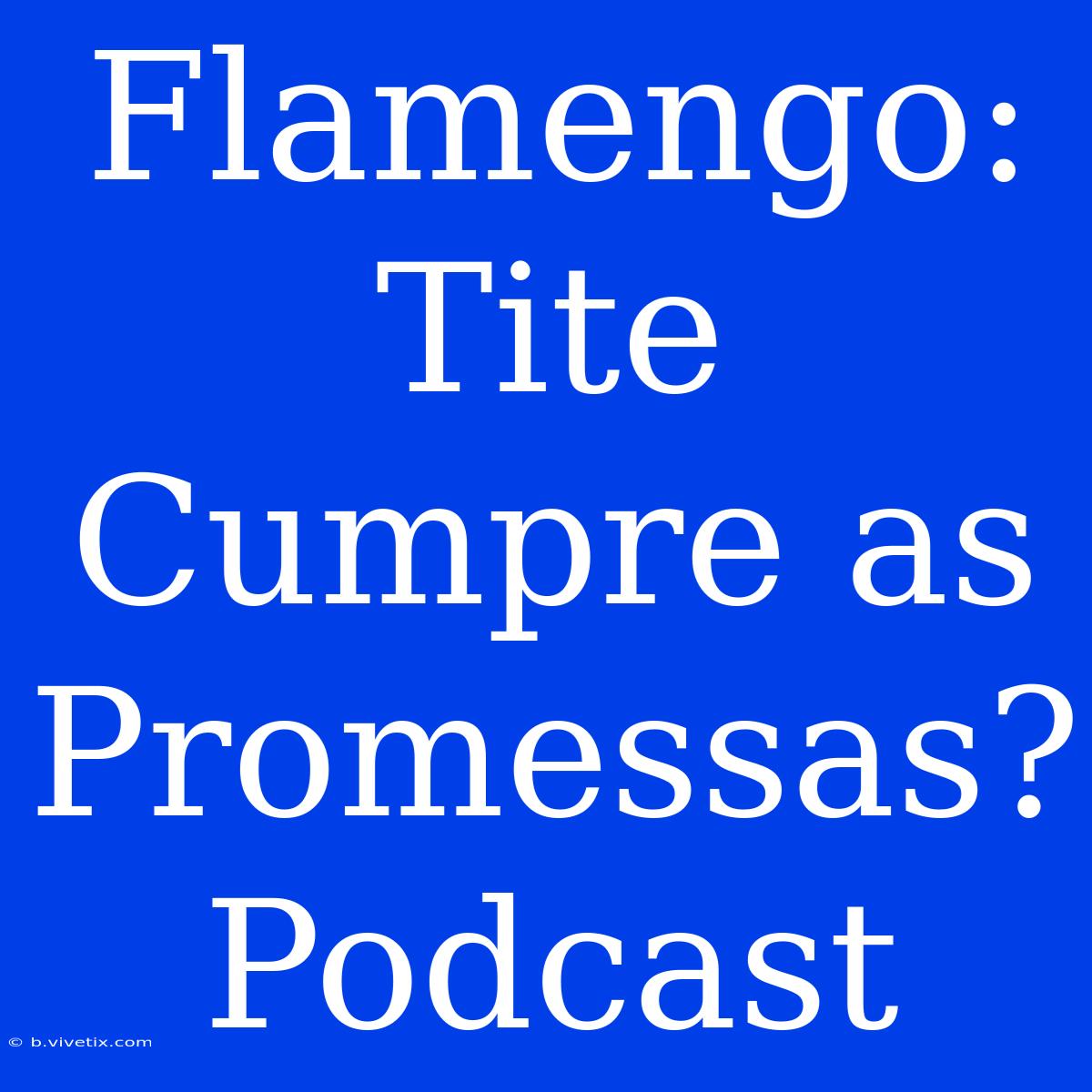 Flamengo: Tite Cumpre As Promessas? Podcast