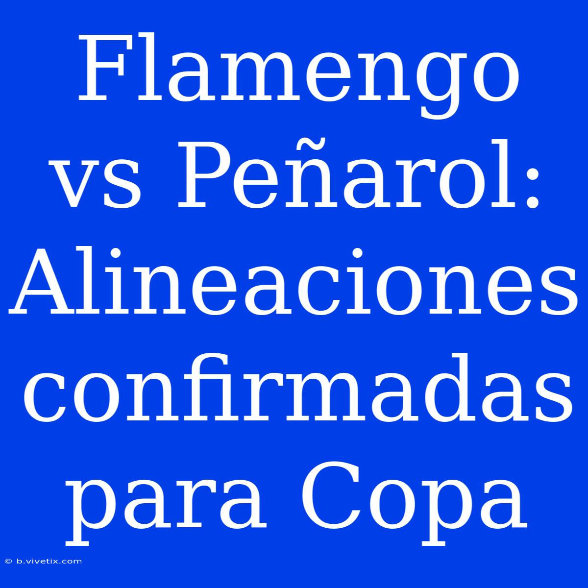 Flamengo Vs Peñarol: Alineaciones Confirmadas Para Copa