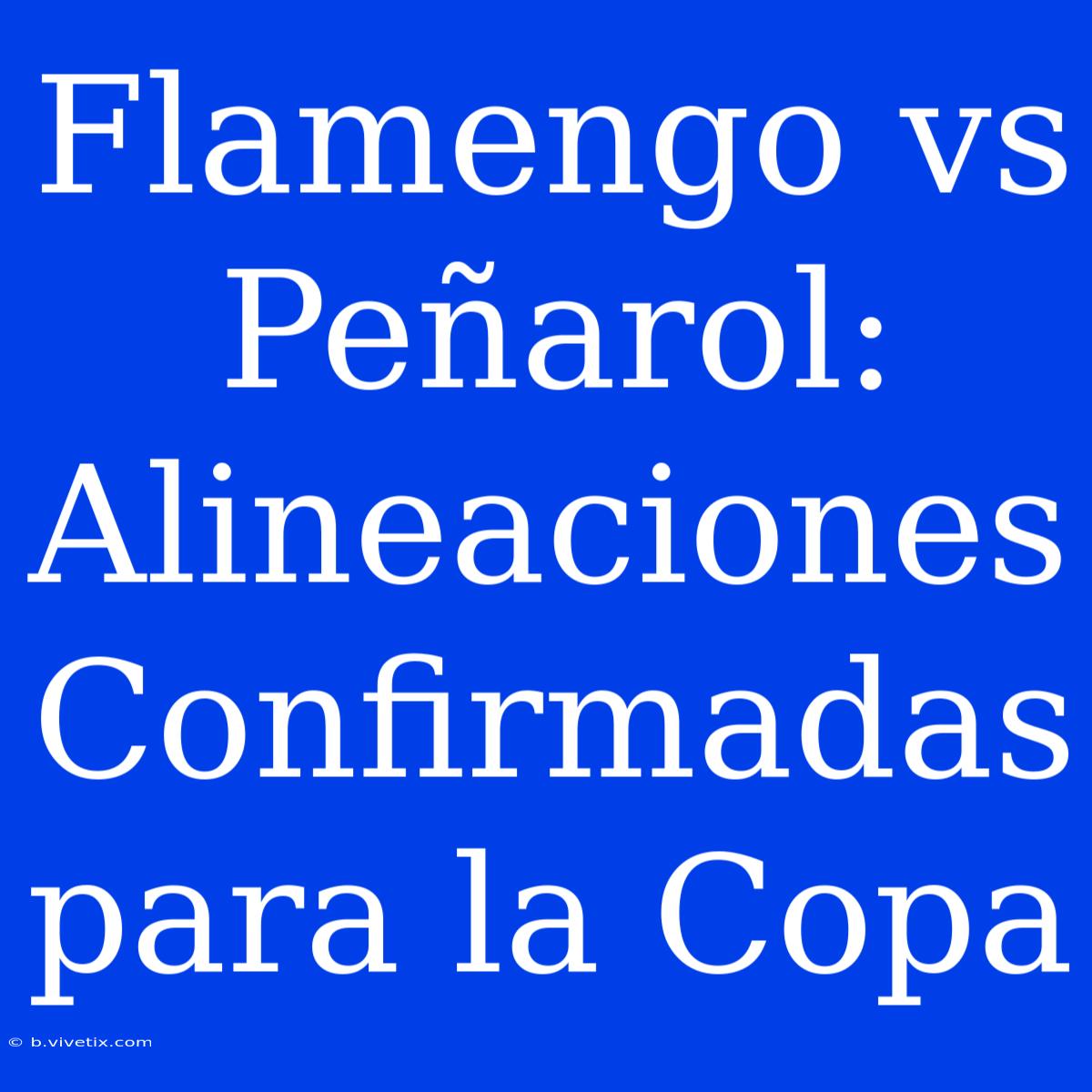 Flamengo Vs Peñarol: Alineaciones Confirmadas Para La Copa