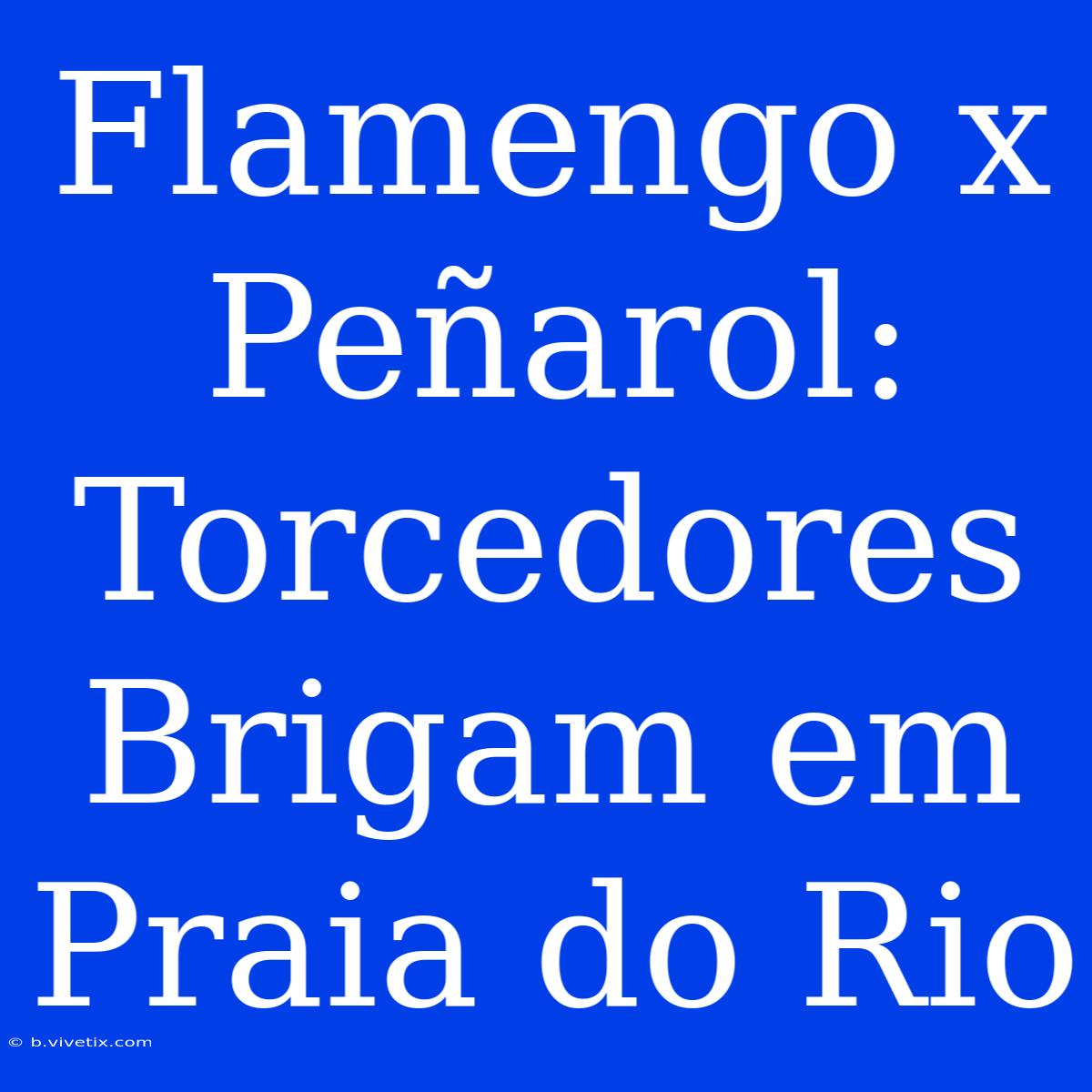 Flamengo X Peñarol: Torcedores Brigam Em Praia Do Rio