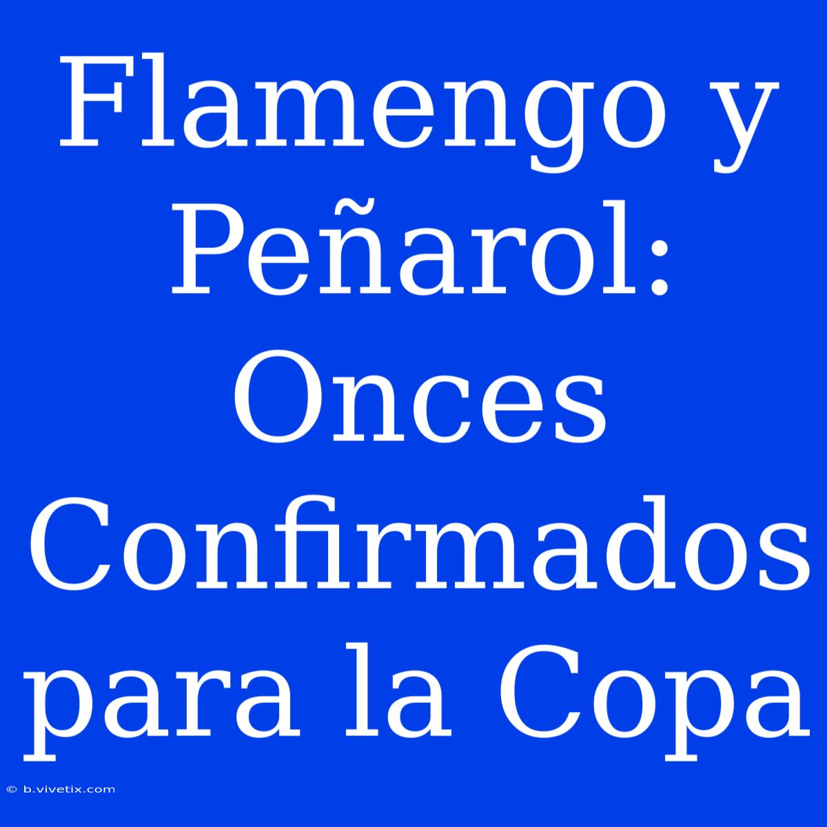 Flamengo Y Peñarol: Onces Confirmados Para La Copa