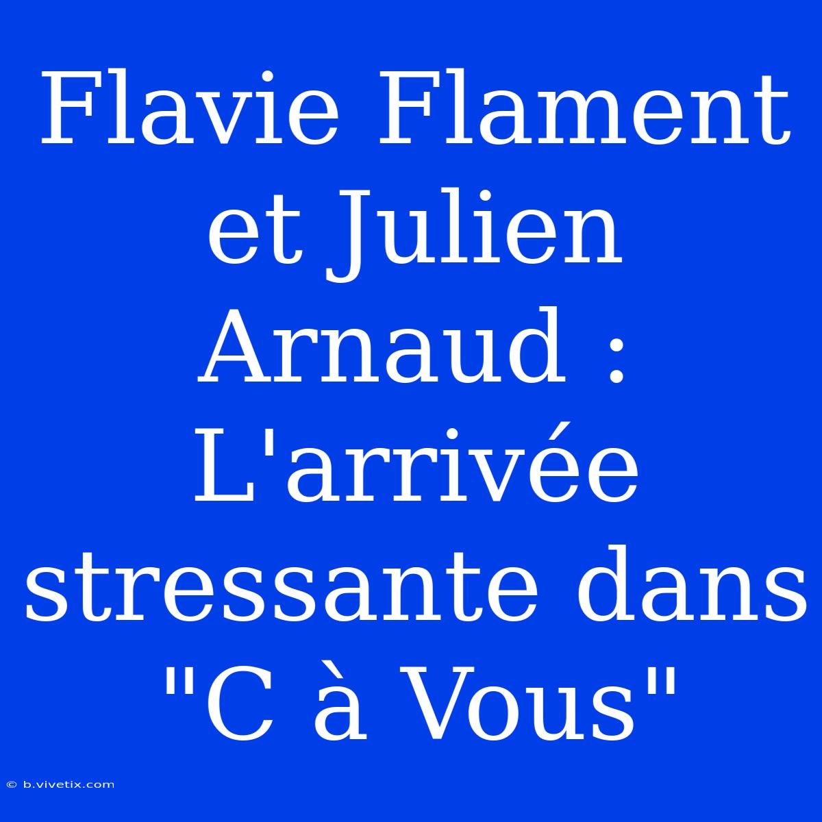 Flavie Flament Et Julien Arnaud : L'arrivée Stressante Dans 