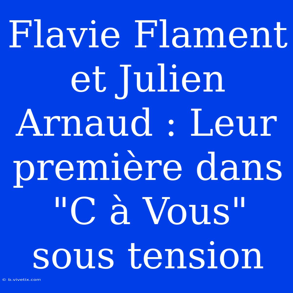 Flavie Flament Et Julien Arnaud : Leur Première Dans 