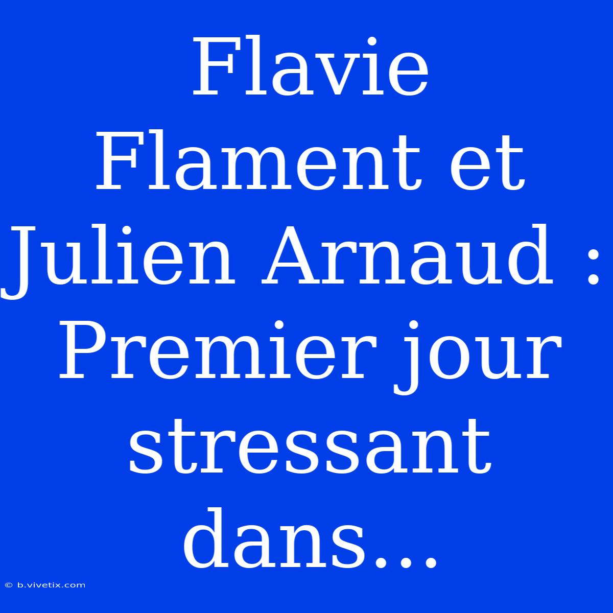 Flavie Flament Et Julien Arnaud : Premier Jour Stressant Dans... 