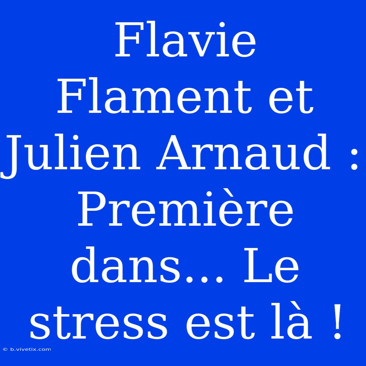 Flavie Flament Et Julien Arnaud : Première Dans... Le Stress Est Là !