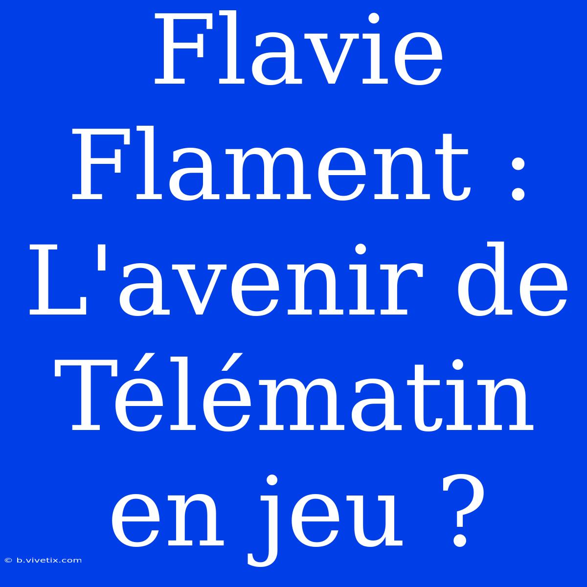 Flavie Flament : L'avenir De Télématin En Jeu ?