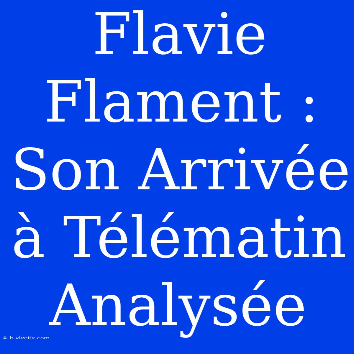 Flavie Flament : Son Arrivée À Télématin Analysée