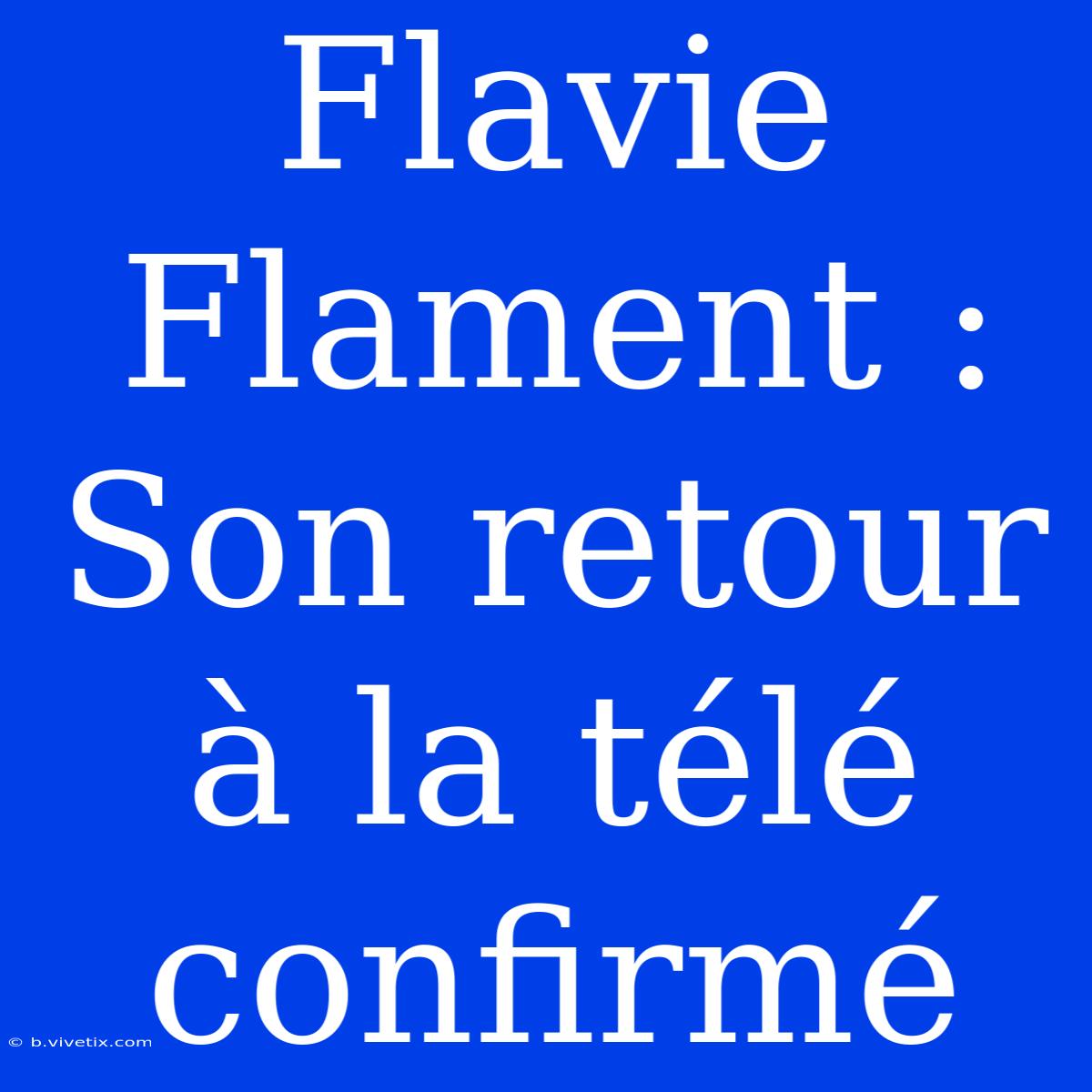 Flavie Flament : Son Retour À La Télé Confirmé