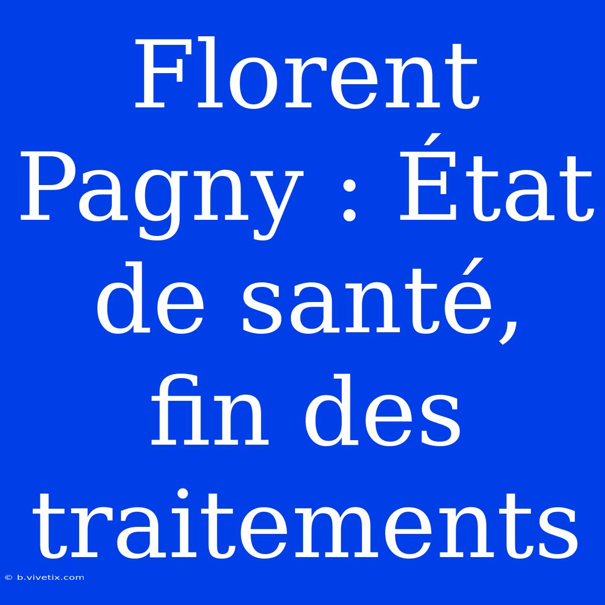 Florent Pagny : État De Santé, Fin Des Traitements 