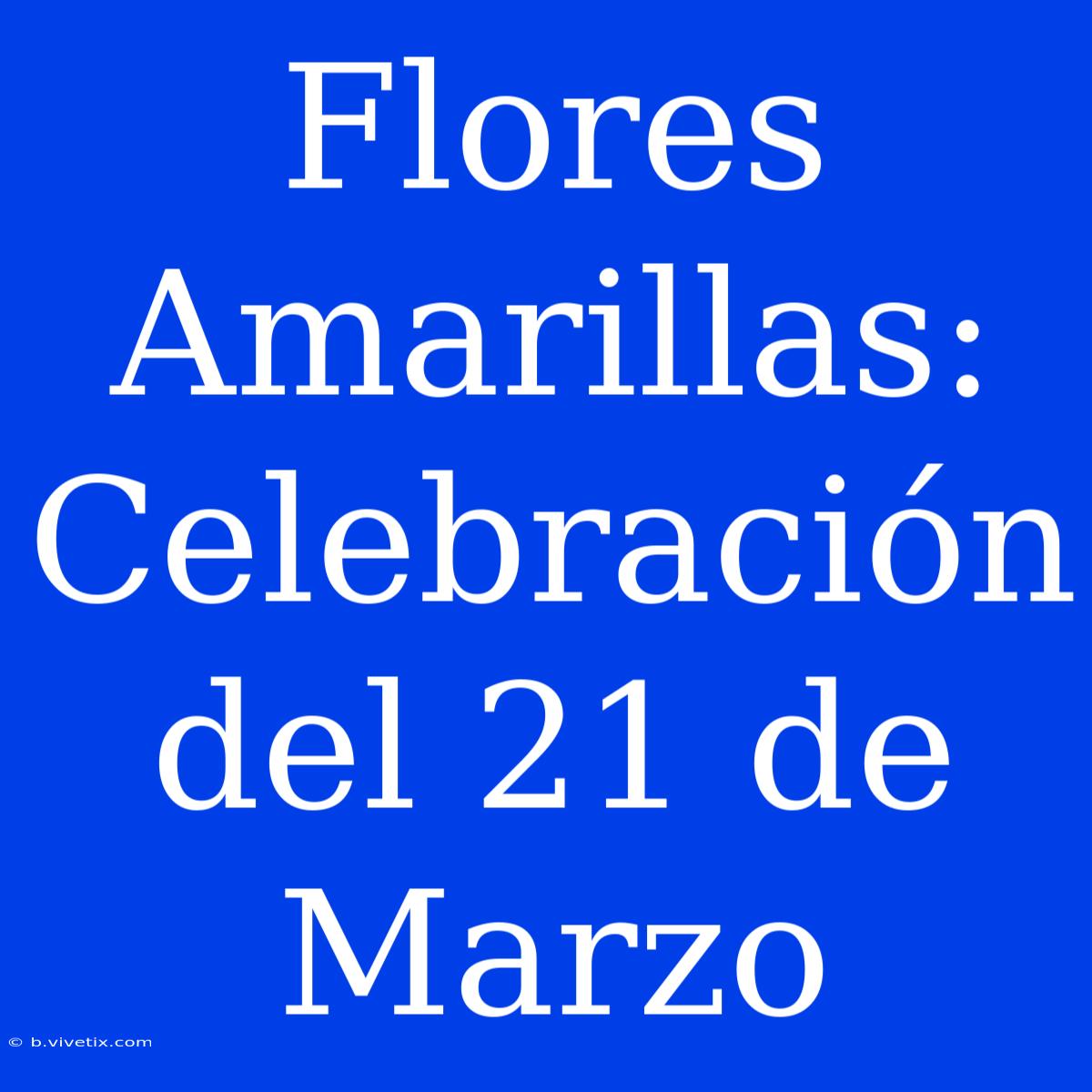 Flores Amarillas: Celebración Del 21 De Marzo