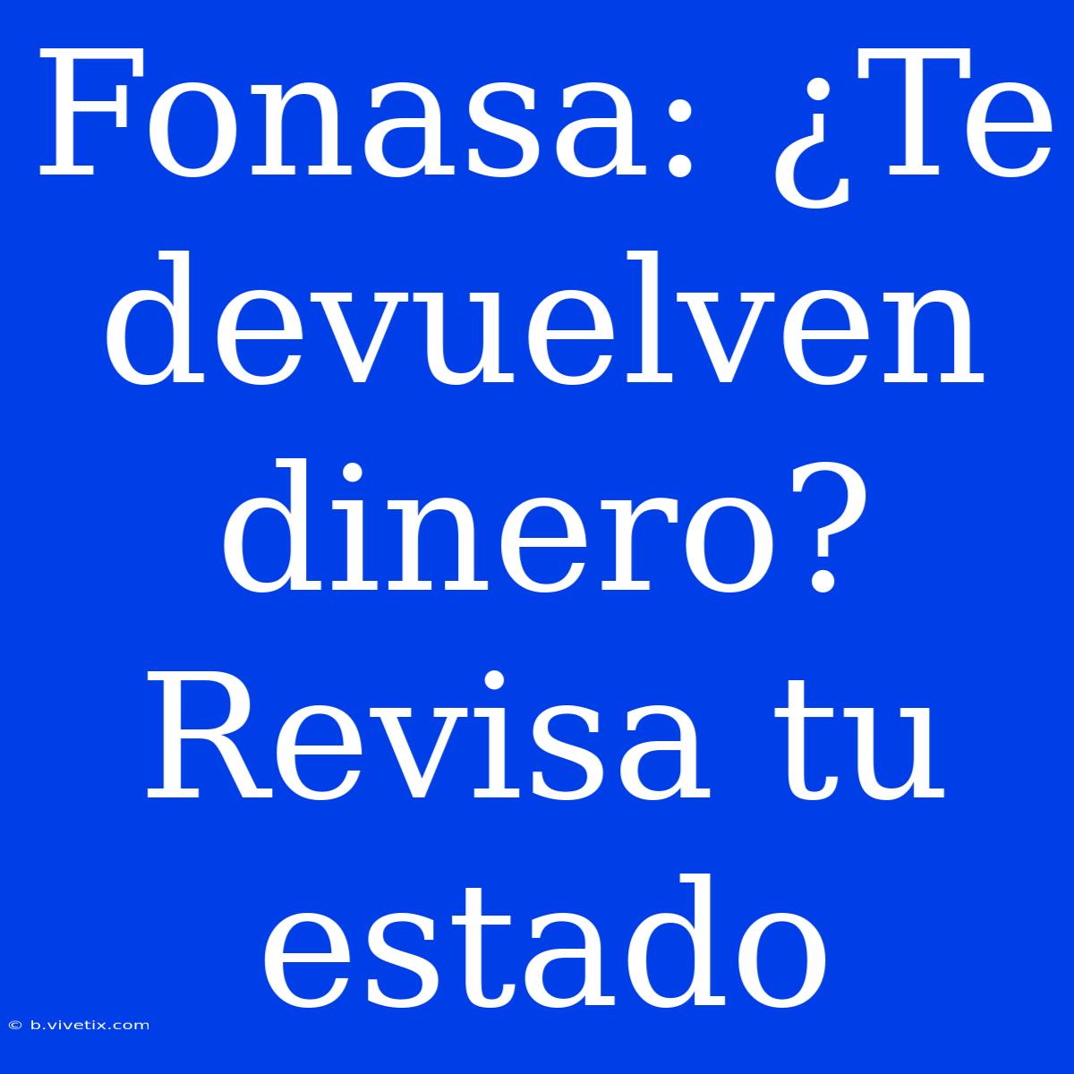 Fonasa: ¿Te Devuelven Dinero? Revisa Tu Estado