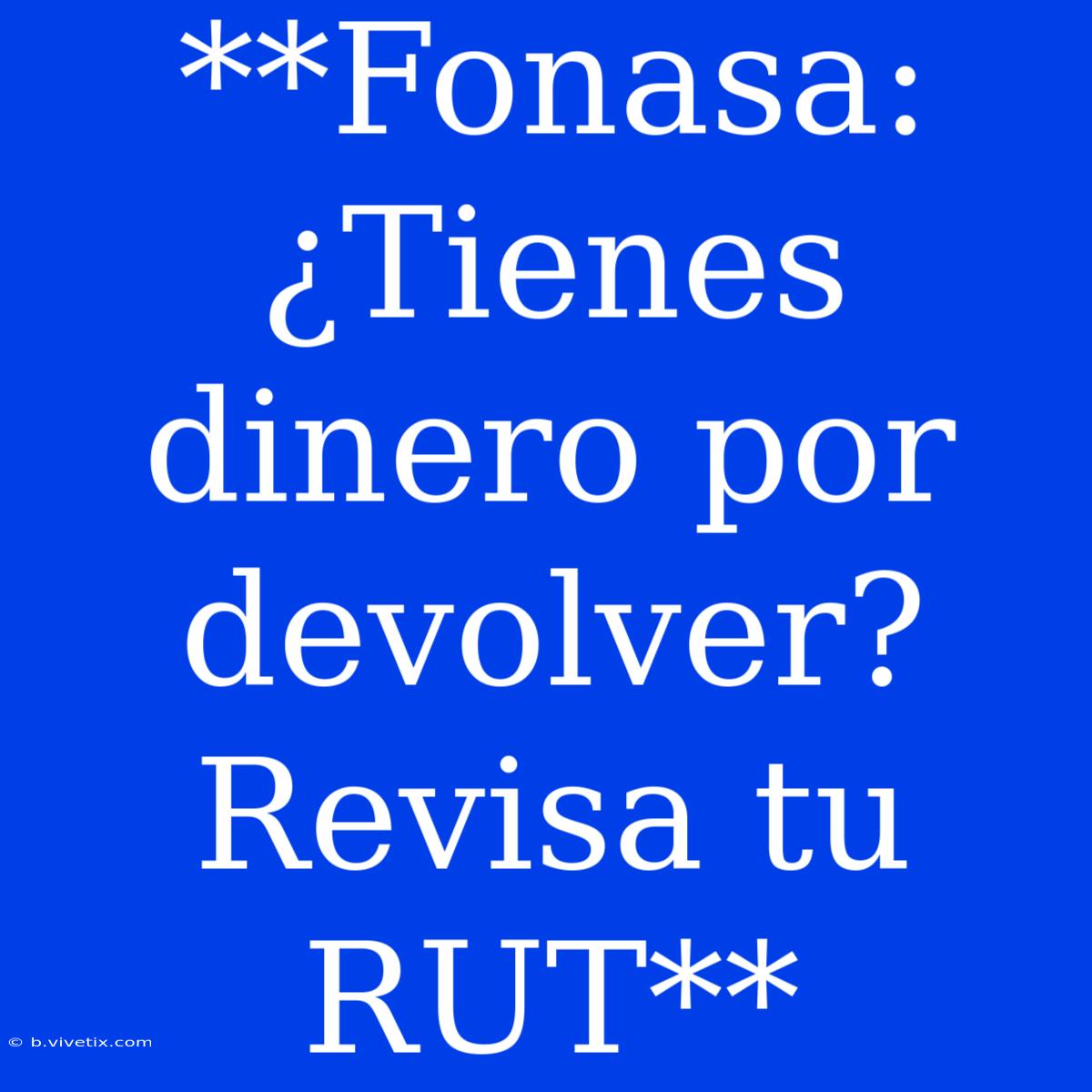 **Fonasa: ¿Tienes Dinero Por Devolver? Revisa Tu RUT**