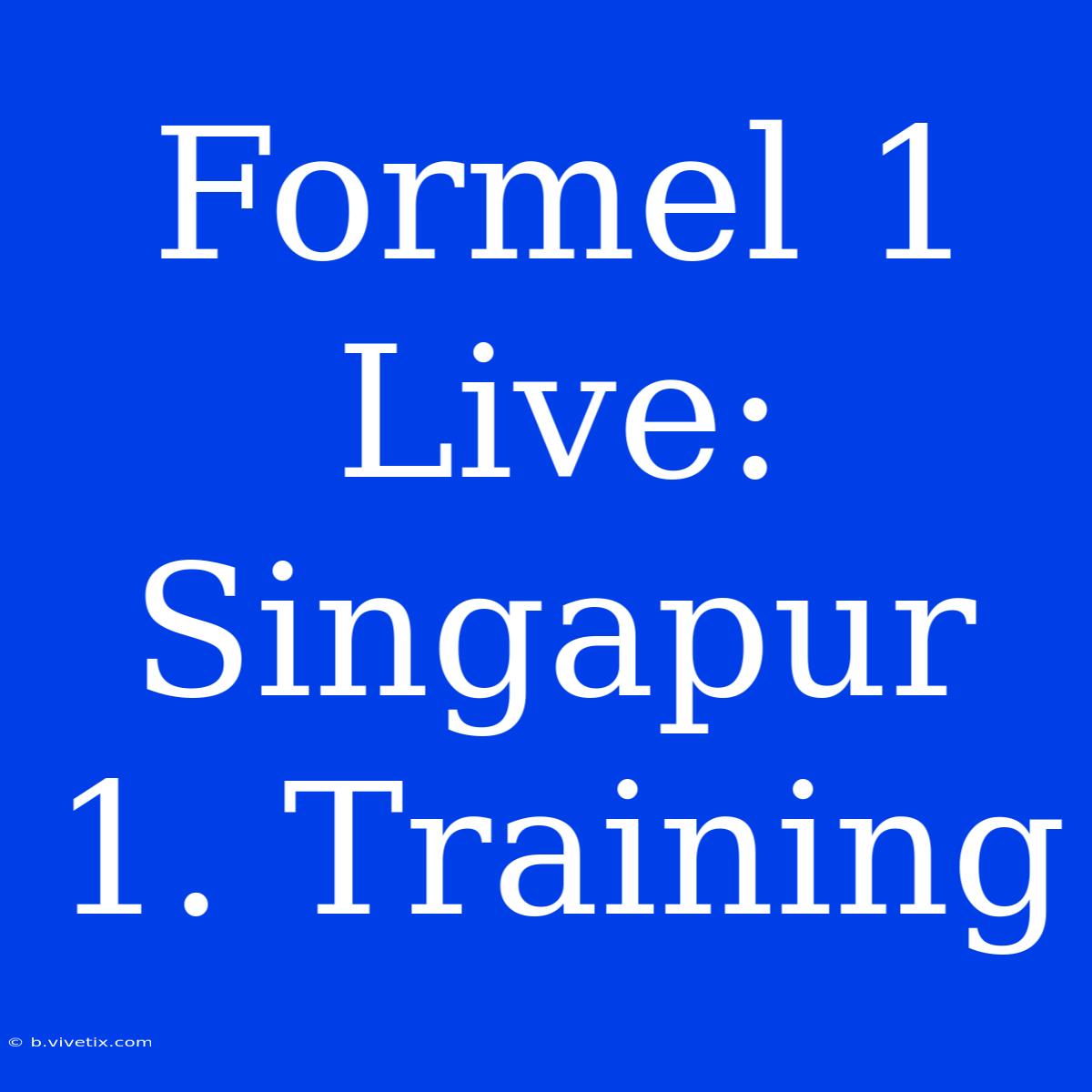 Formel 1 Live: Singapur 1. Training