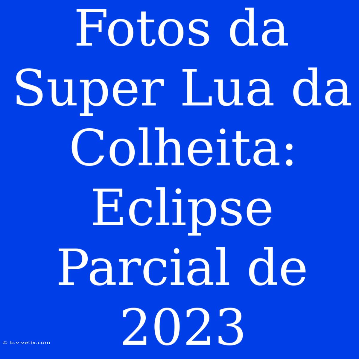 Fotos Da Super Lua Da Colheita: Eclipse Parcial De 2023