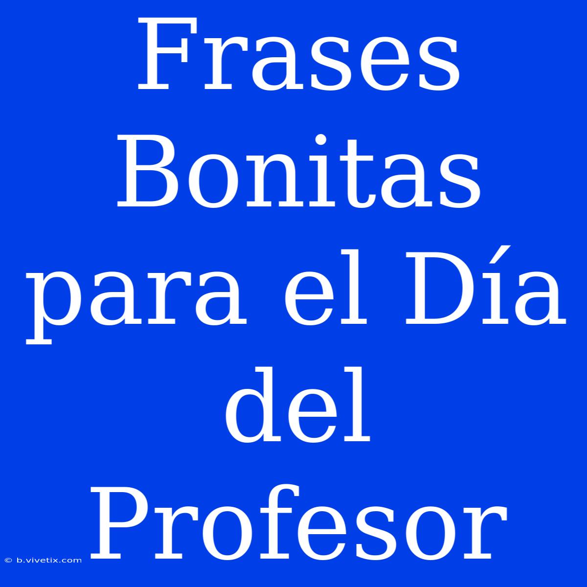 Frases Bonitas Para El Día Del Profesor