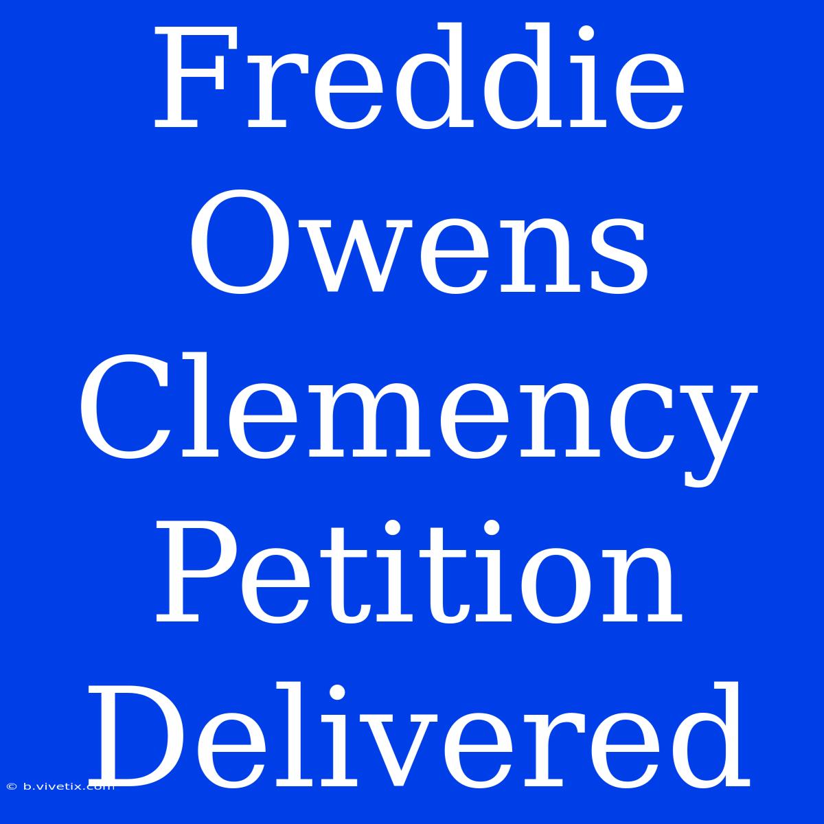 Freddie Owens Clemency Petition Delivered