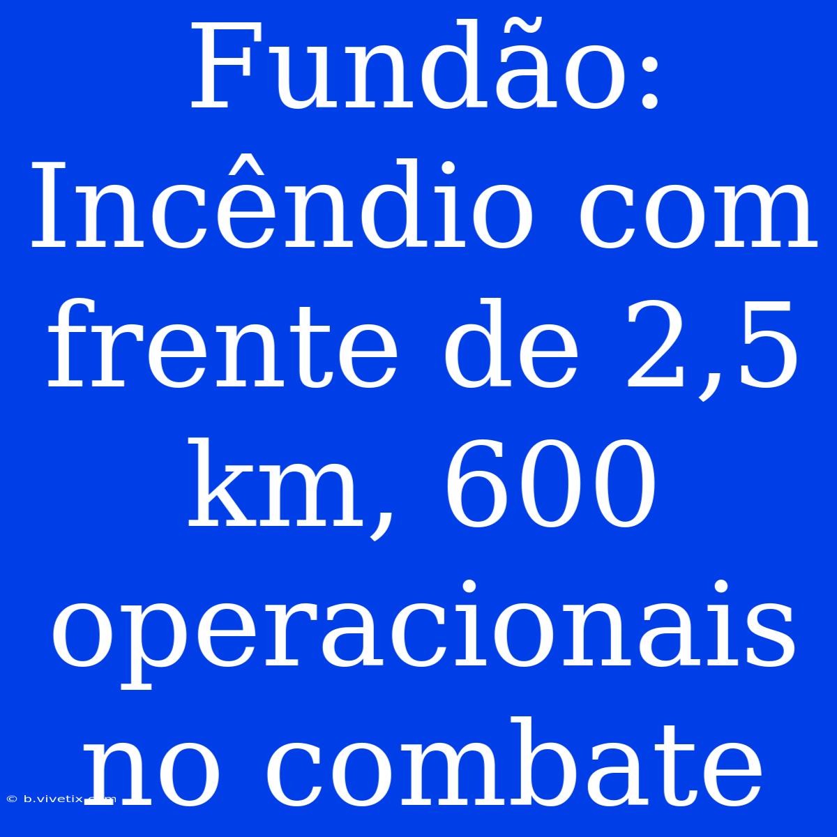 Fundão: Incêndio Com Frente De 2,5 Km, 600 Operacionais No Combate