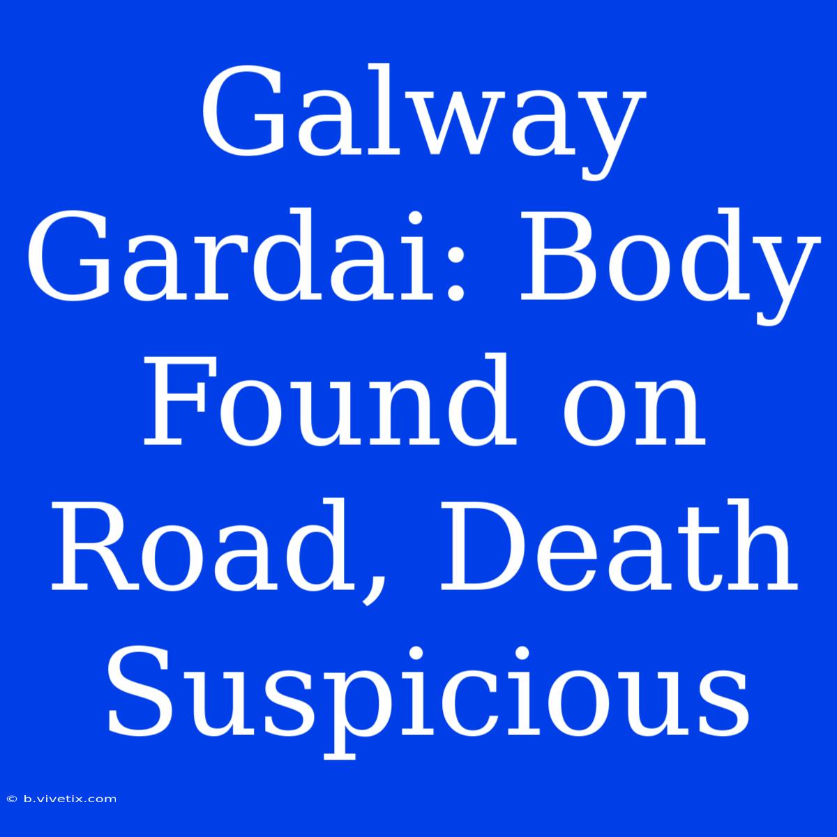 Galway Gardai: Body Found On Road, Death Suspicious