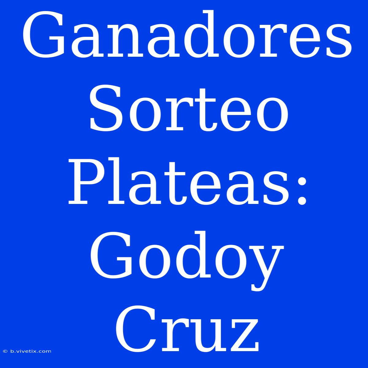 Ganadores Sorteo Plateas: Godoy Cruz