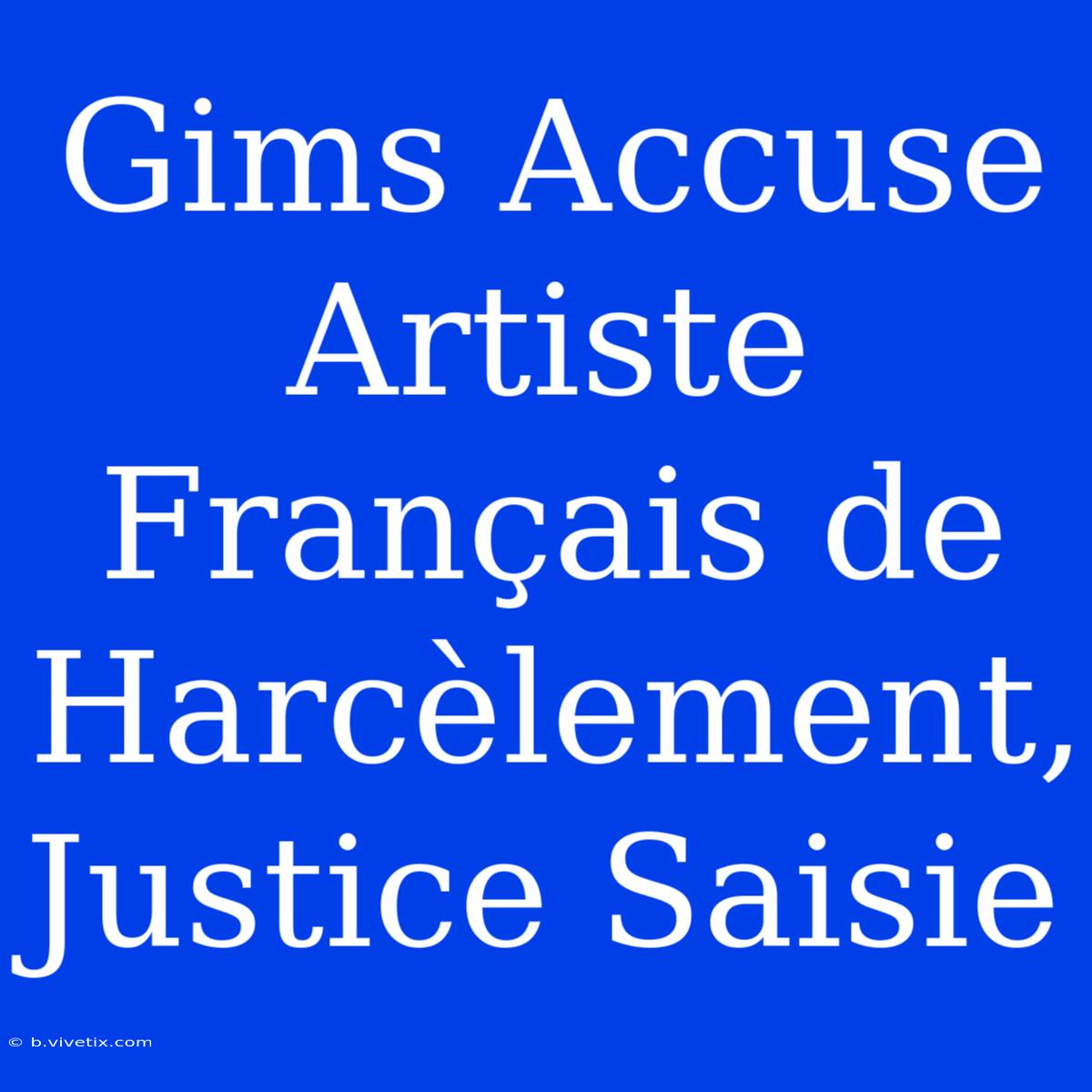 Gims Accuse Artiste Français De Harcèlement, Justice Saisie