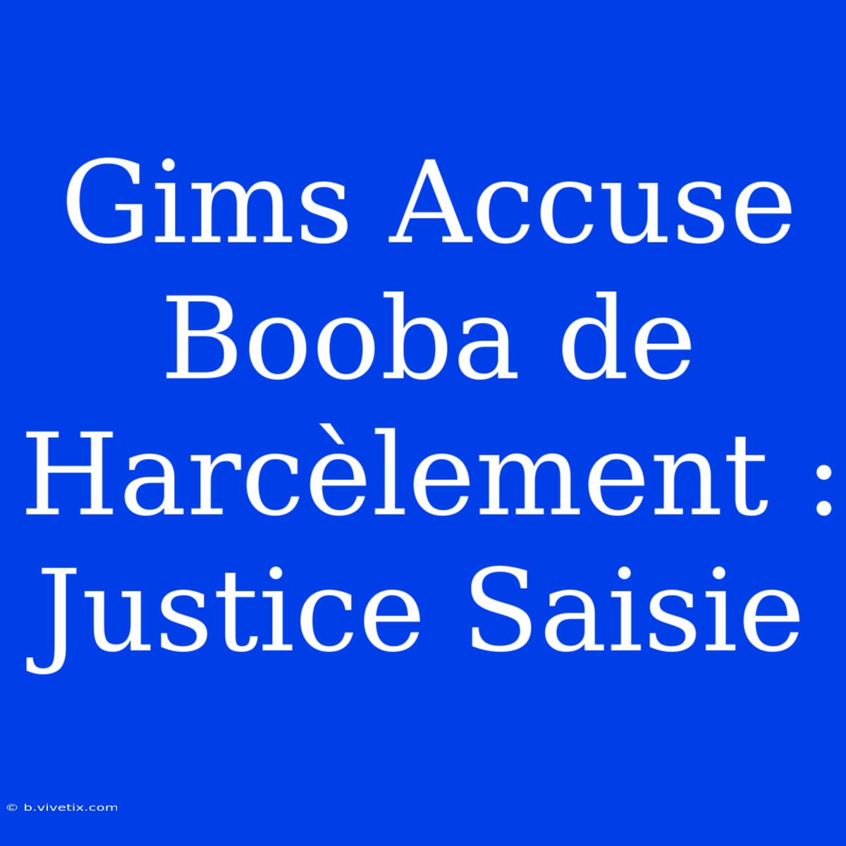 Gims Accuse Booba De Harcèlement : Justice Saisie