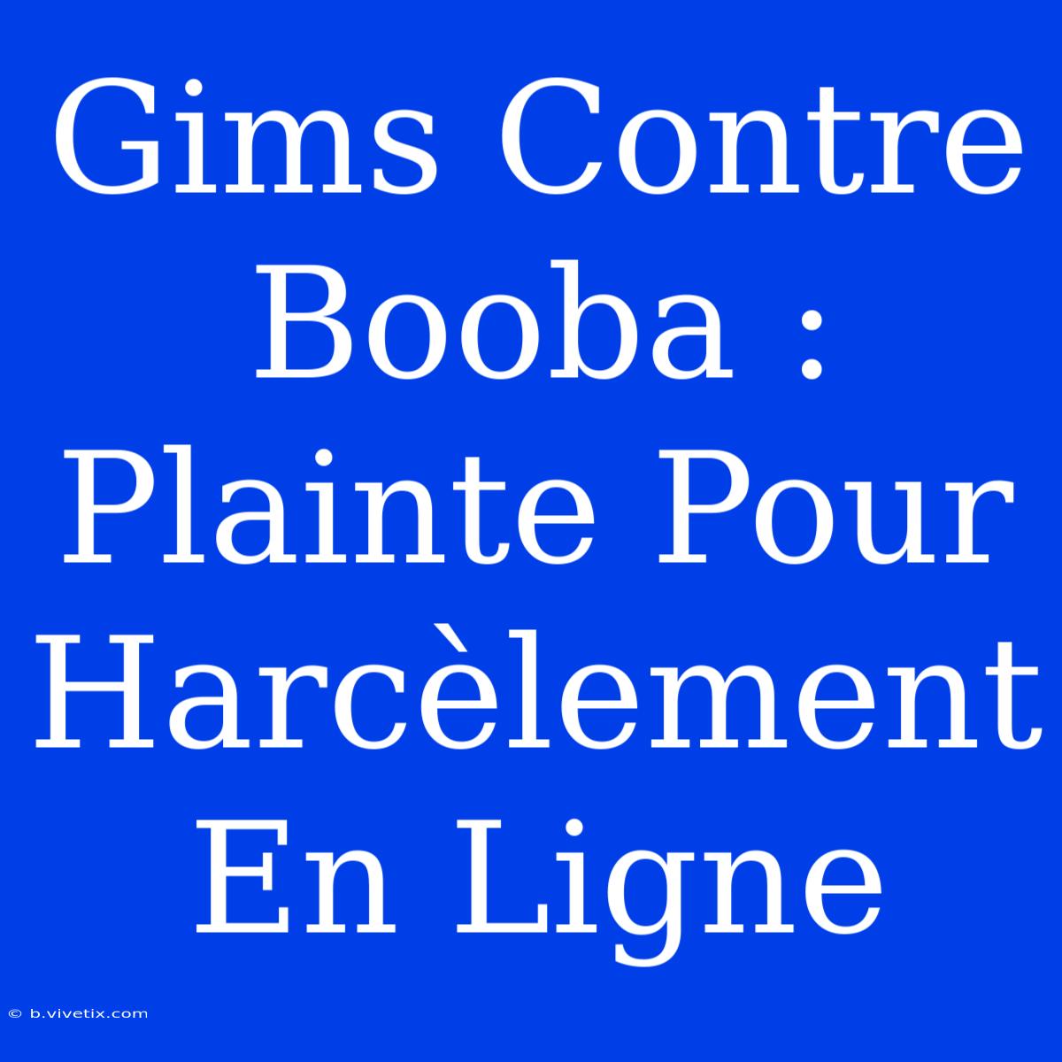 Gims Contre Booba : Plainte Pour Harcèlement En Ligne 