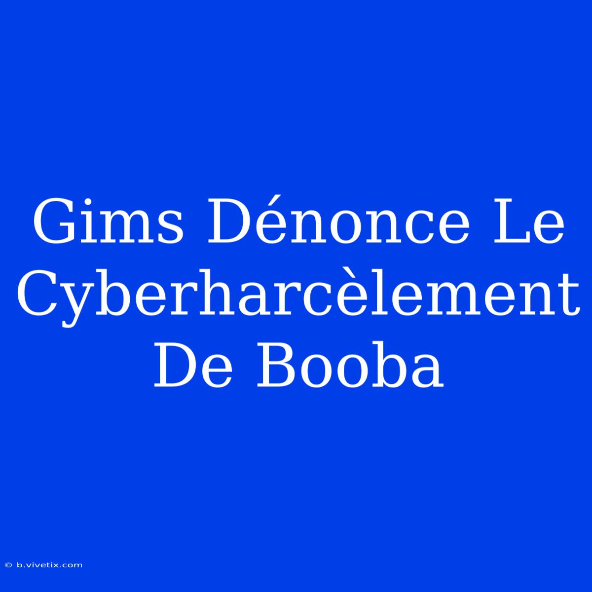 Gims Dénonce Le Cyberharcèlement De Booba