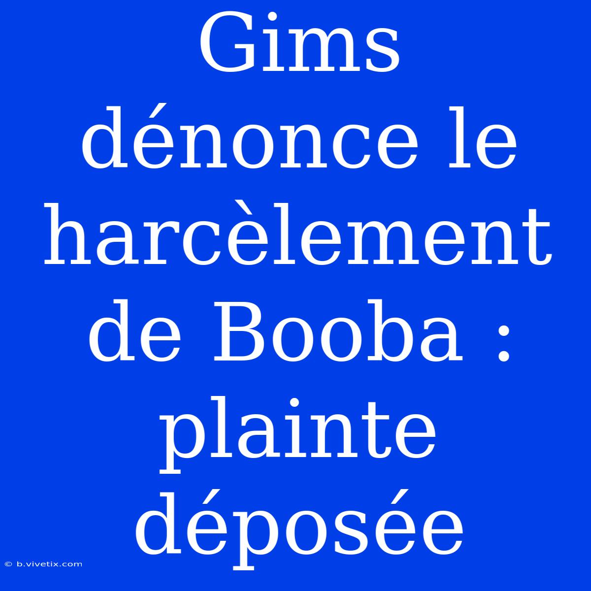 Gims Dénonce Le Harcèlement De Booba : Plainte Déposée