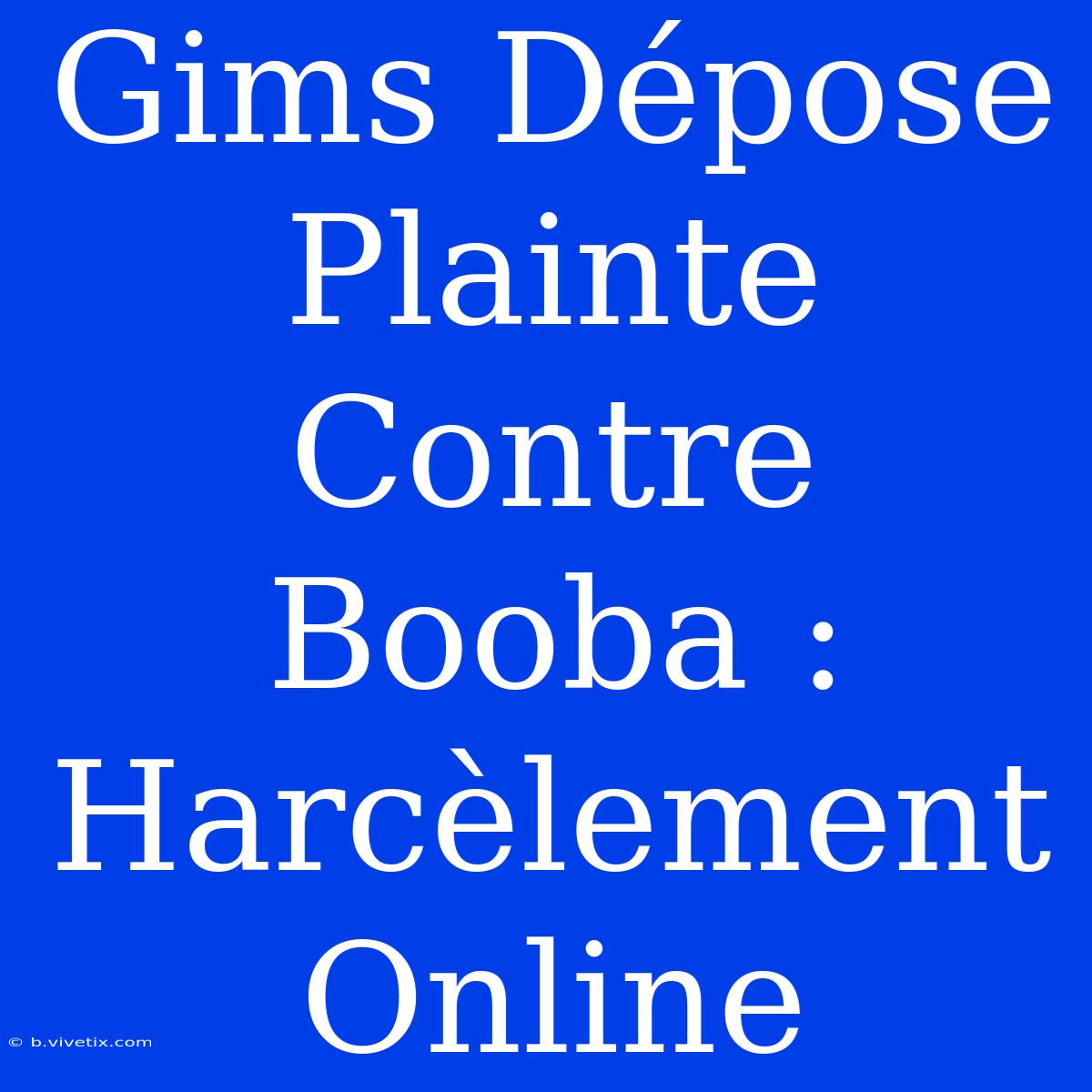 Gims Dépose Plainte Contre Booba : Harcèlement Online