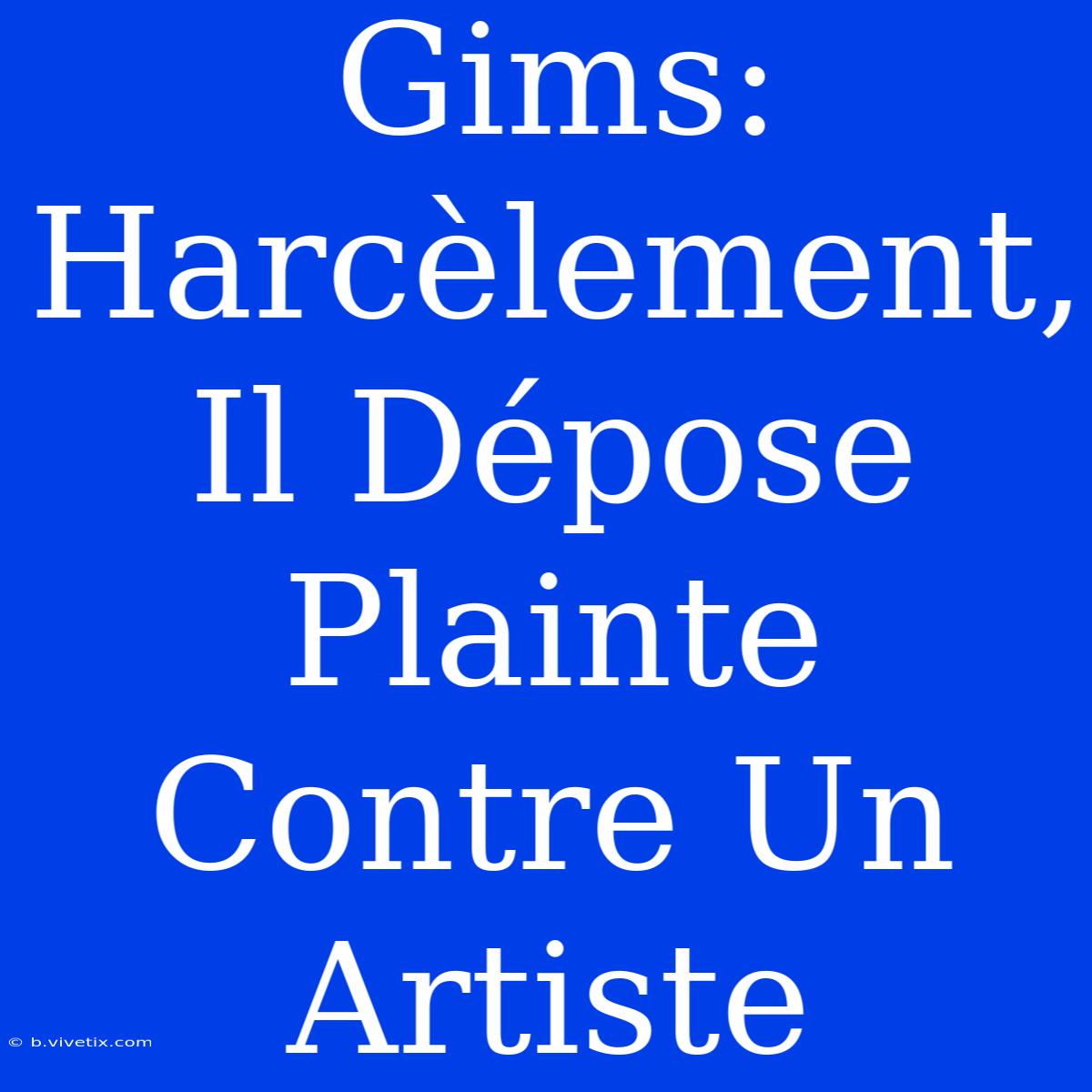 Gims: Harcèlement, Il Dépose Plainte Contre Un Artiste