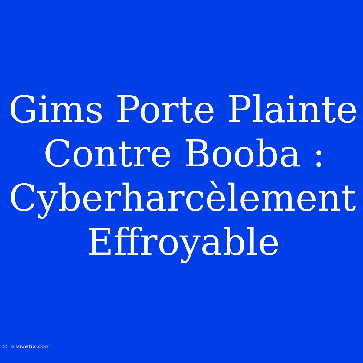 Gims Porte Plainte Contre Booba : Cyberharcèlement Effroyable