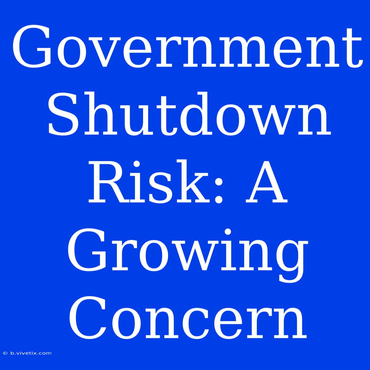 Government Shutdown Risk: A Growing Concern