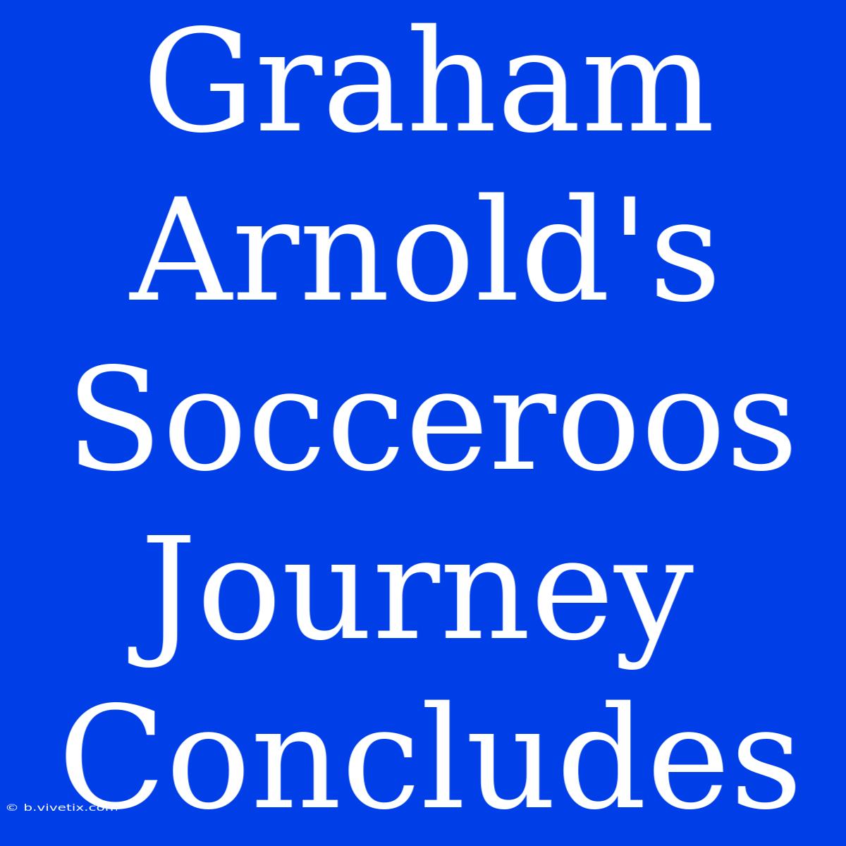 Graham Arnold's Socceroos Journey Concludes