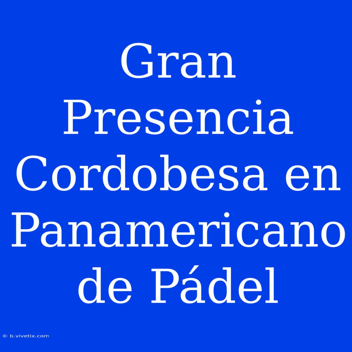 Gran Presencia Cordobesa En Panamericano De Pádel