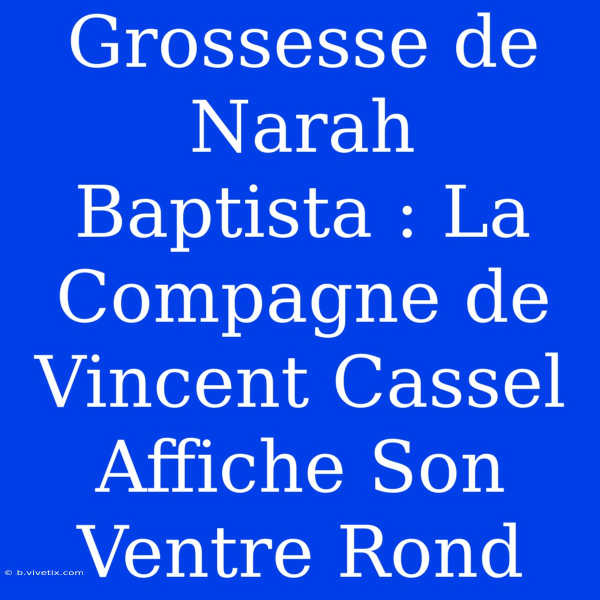 Grossesse De Narah Baptista : La Compagne De Vincent Cassel Affiche Son Ventre Rond 