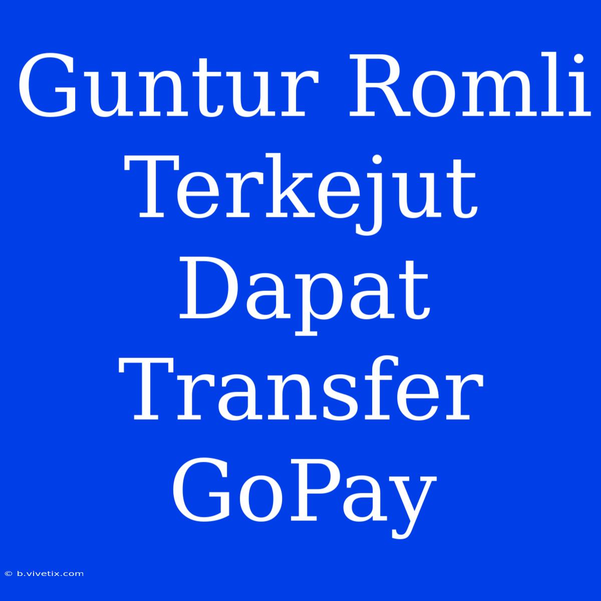 Guntur Romli Terkejut Dapat Transfer GoPay