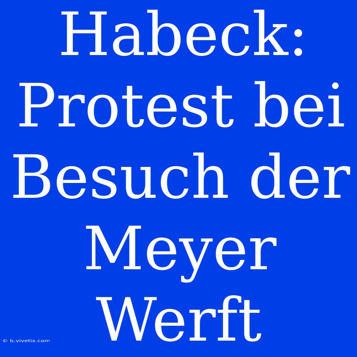 Habeck: Protest Bei Besuch Der Meyer Werft