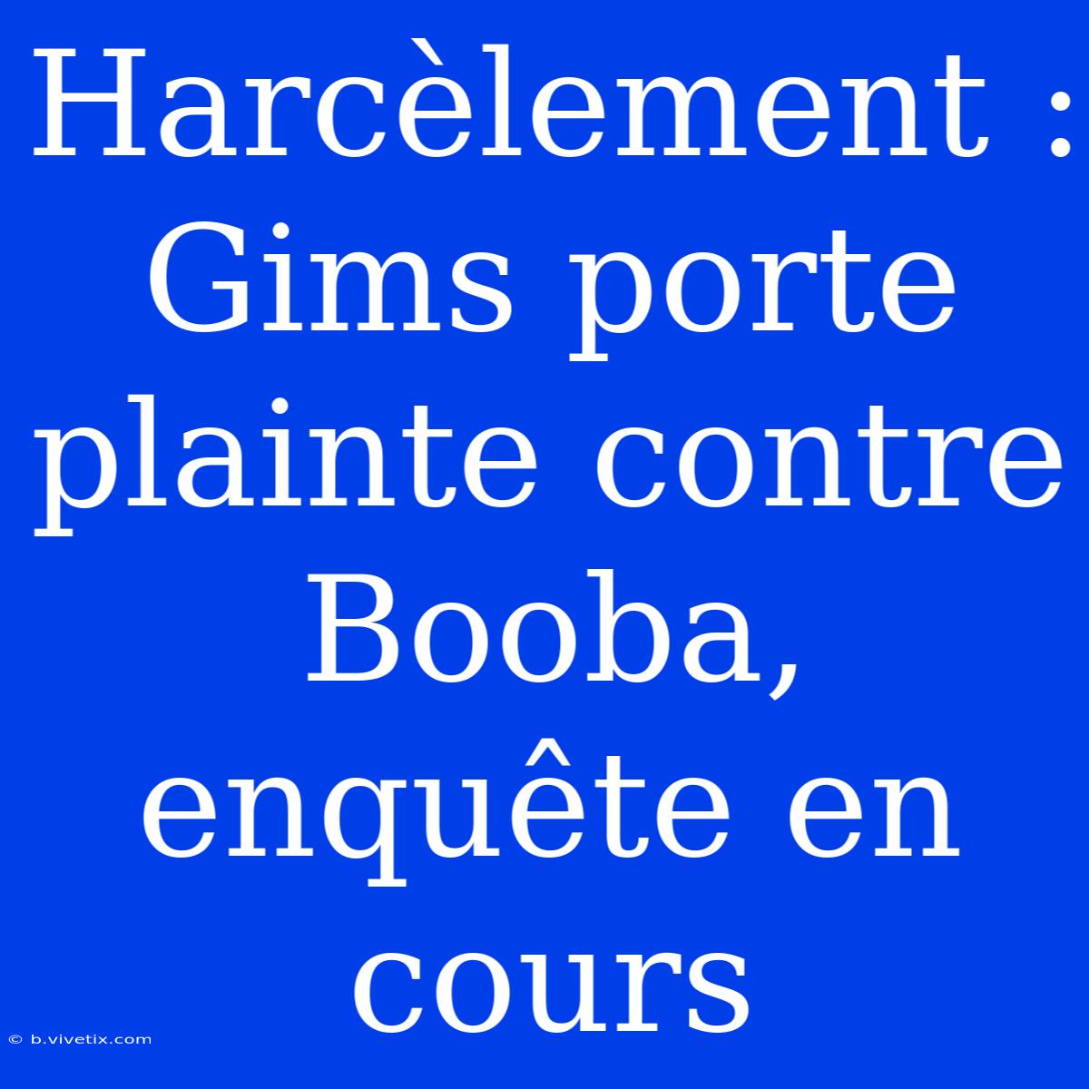 Harcèlement : Gims Porte Plainte Contre Booba, Enquête En Cours