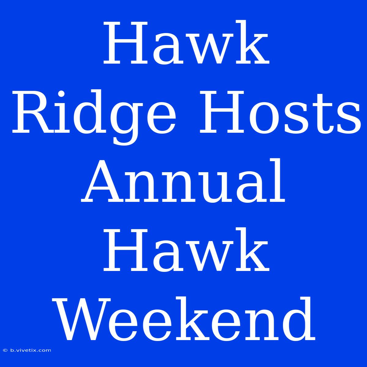 Hawk Ridge Hosts Annual Hawk Weekend