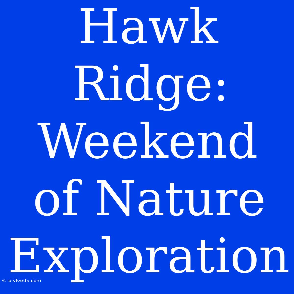 Hawk Ridge: Weekend Of Nature Exploration