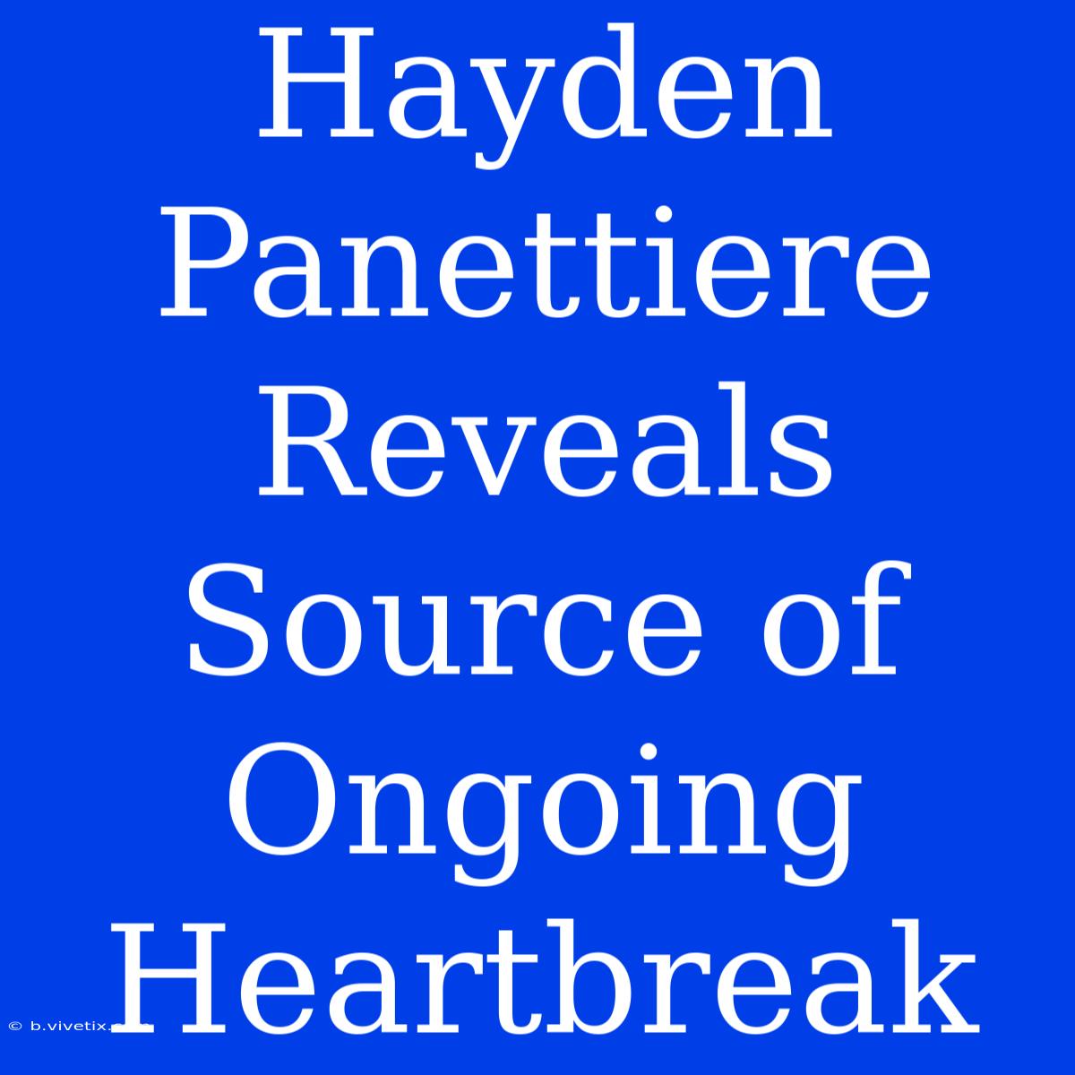 Hayden Panettiere Reveals Source Of Ongoing Heartbreak