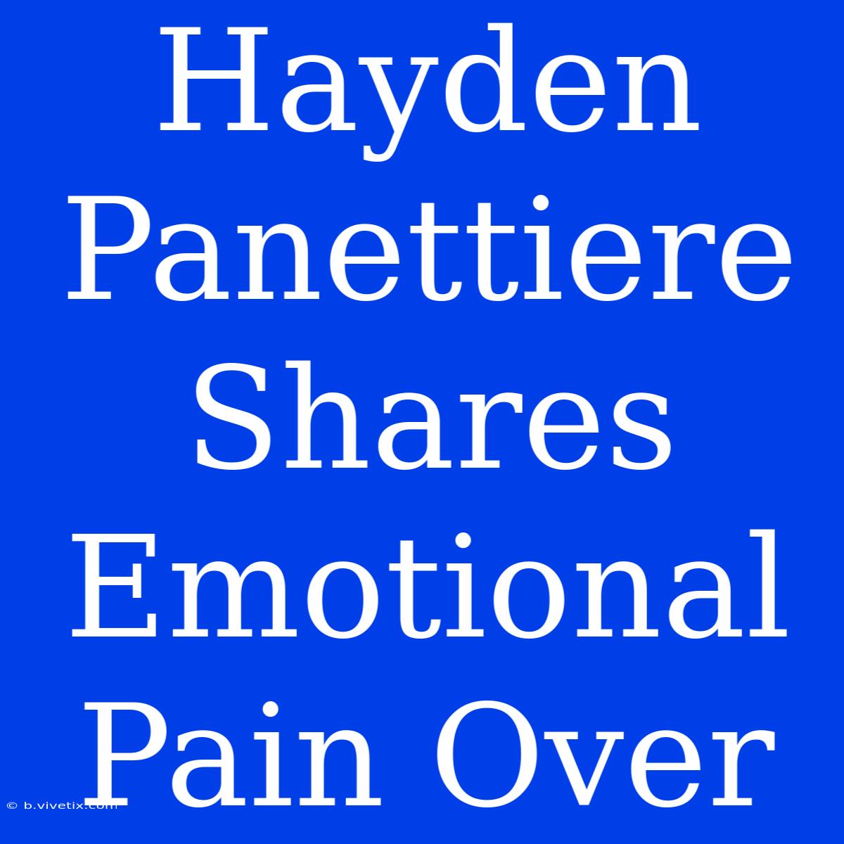 Hayden Panettiere Shares Emotional Pain Over 