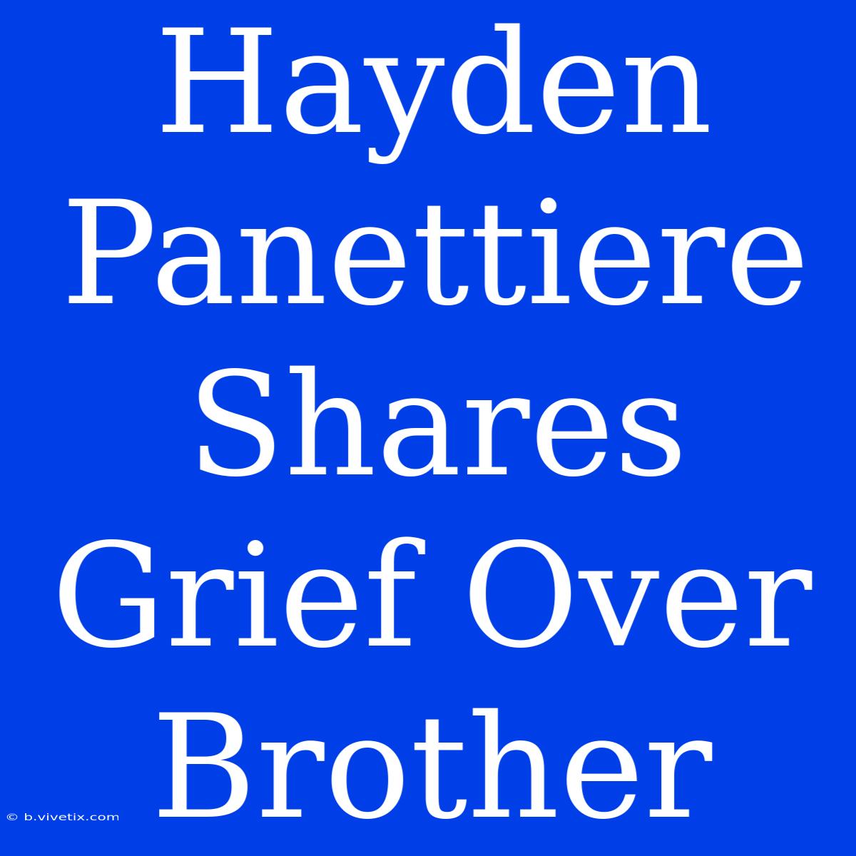 Hayden Panettiere Shares Grief Over Brother