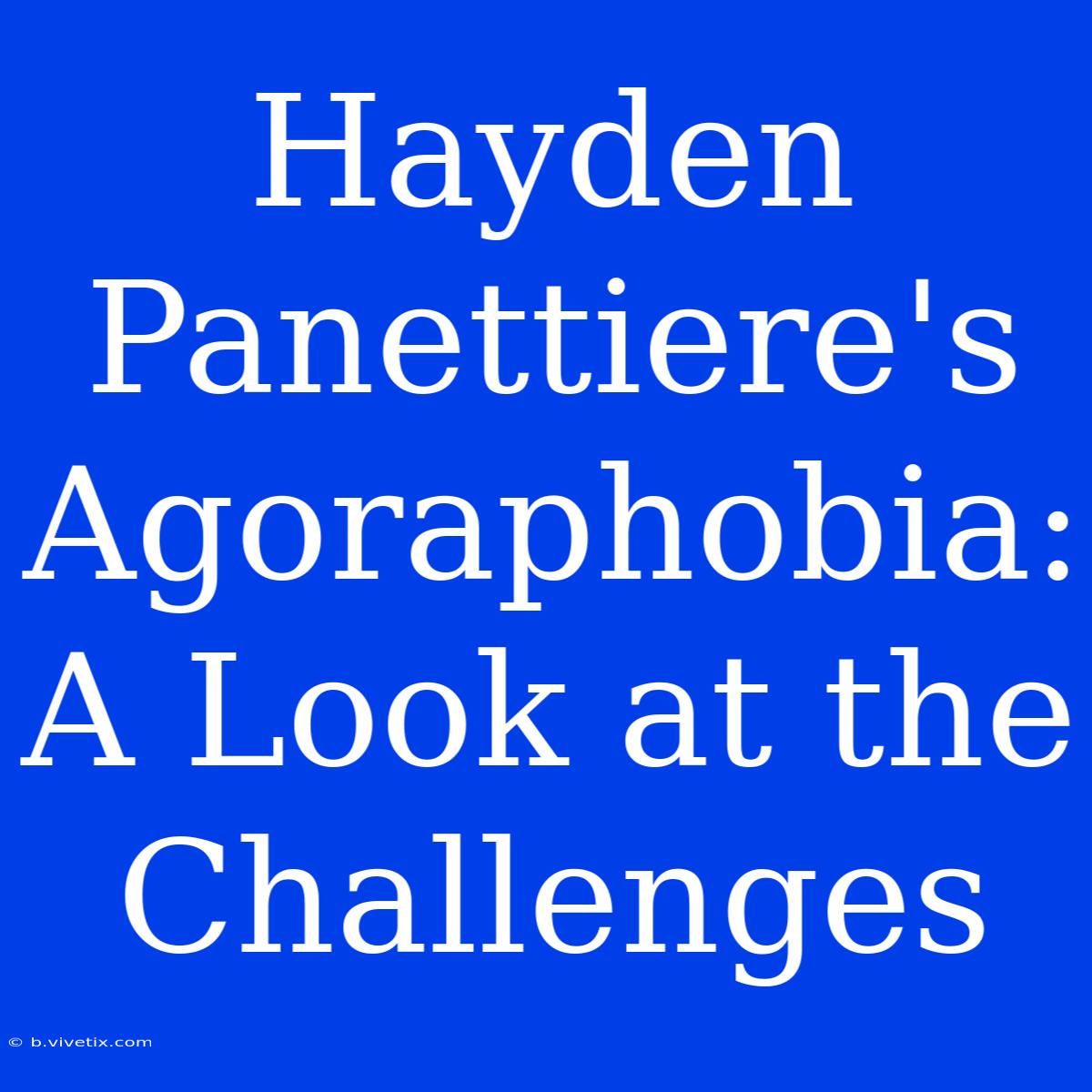 Hayden Panettiere's Agoraphobia: A Look At The Challenges