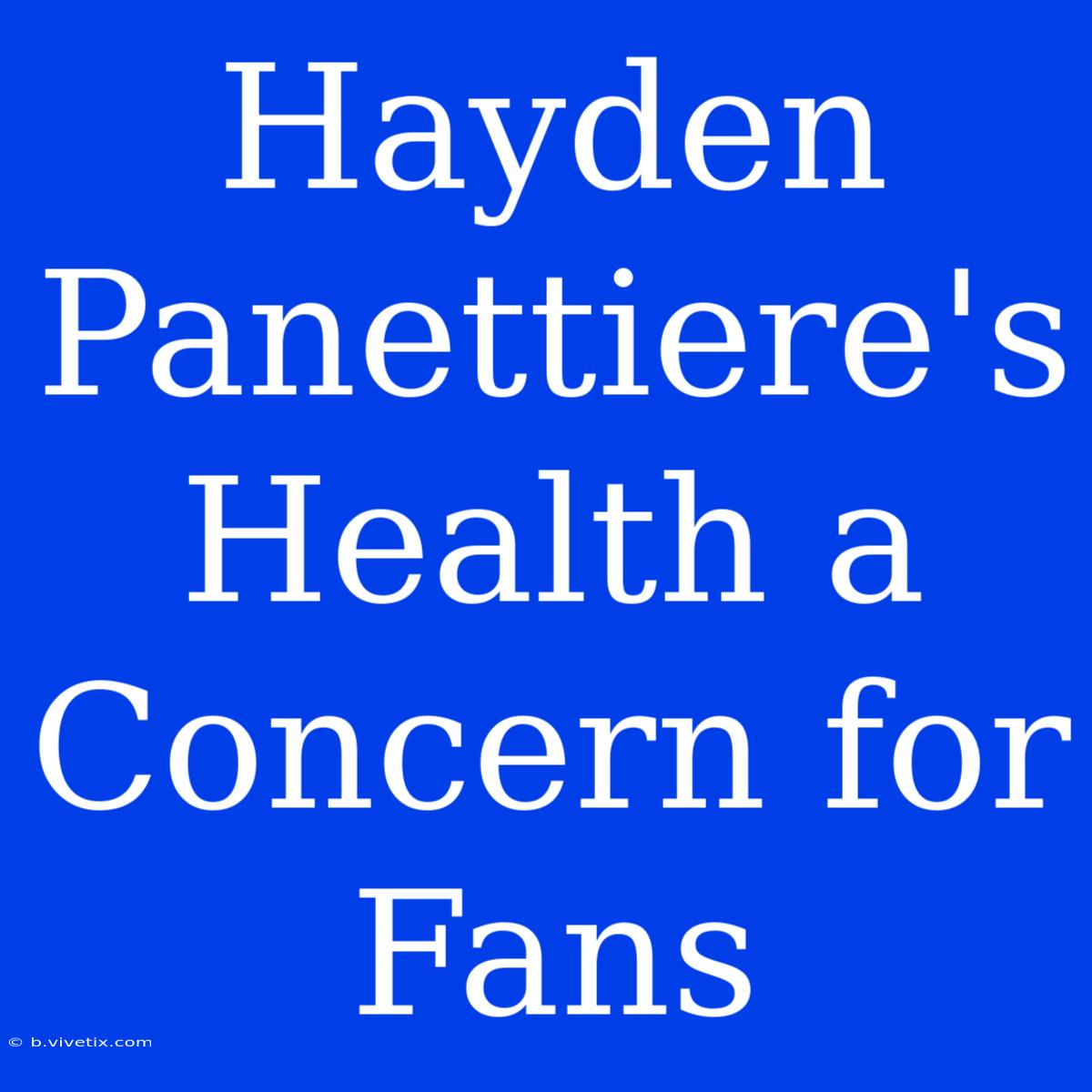 Hayden Panettiere's Health A Concern For Fans 