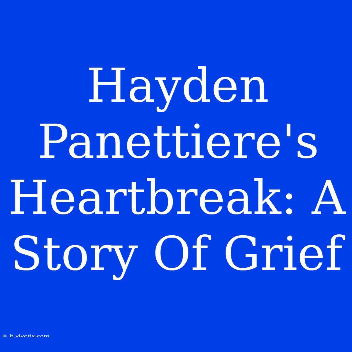 Hayden Panettiere's Heartbreak: A Story Of Grief 