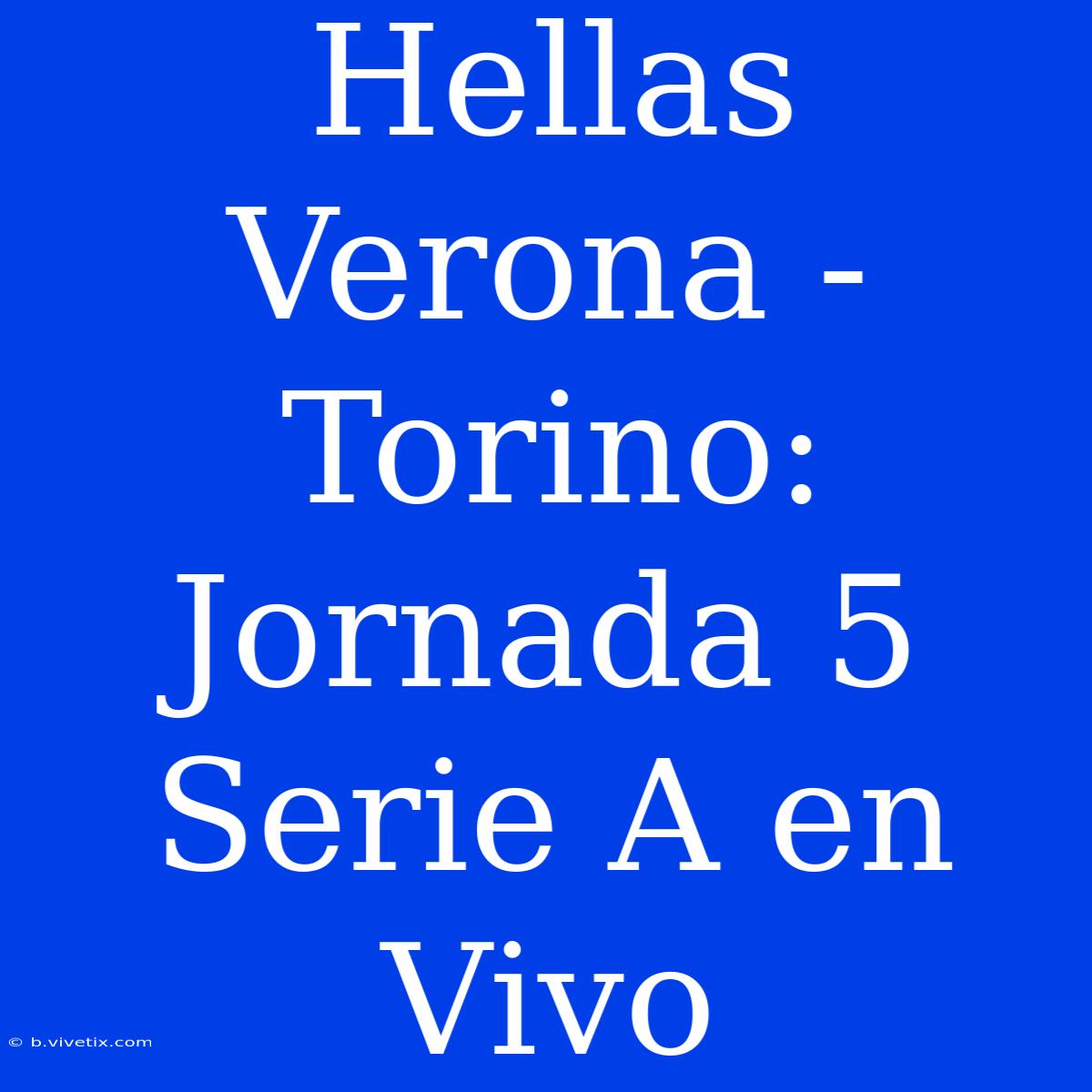 Hellas Verona - Torino: Jornada 5 Serie A En Vivo