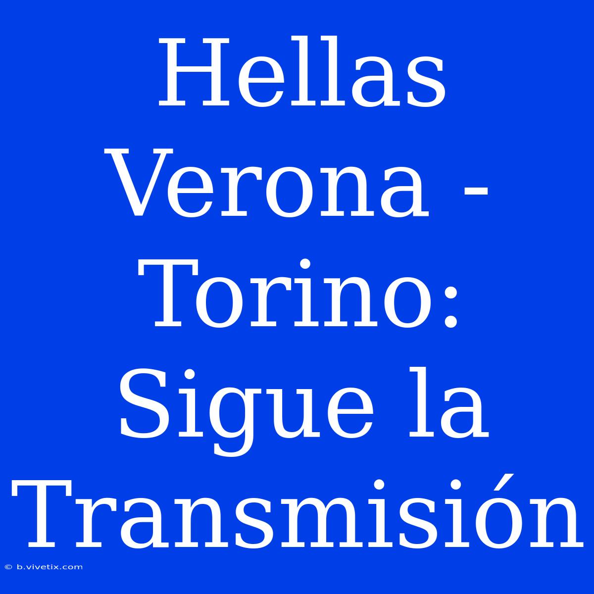 Hellas Verona - Torino: Sigue La Transmisión