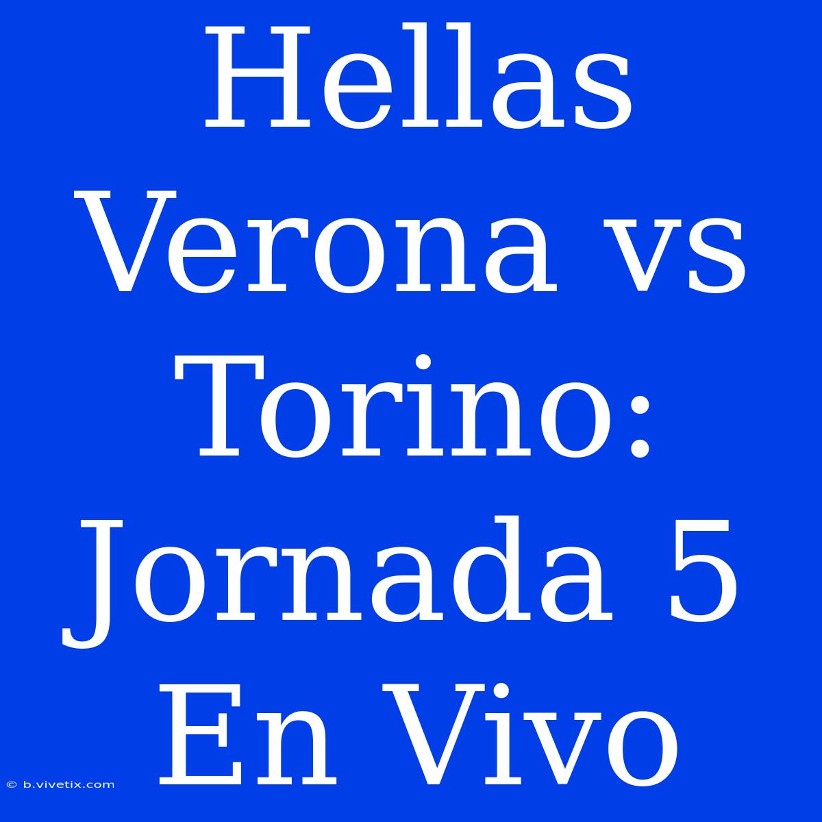 Hellas Verona Vs Torino: Jornada 5 En Vivo